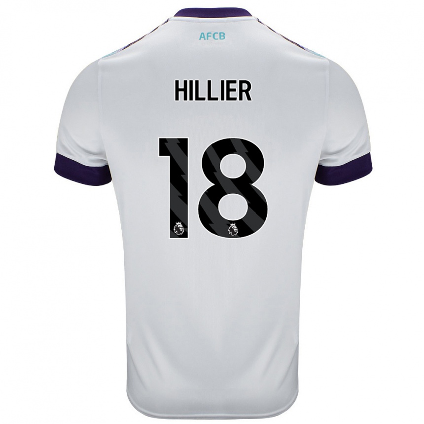 Kids Football Gemma Hillier #18 White Green Purple Away Jersey 2024/25 T-Shirt Canada