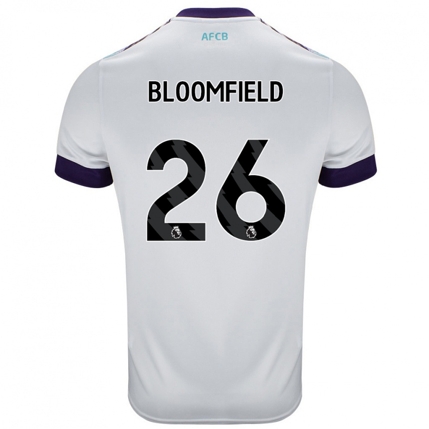 Kids Football Erin Bloomfield #26 White Green Purple Away Jersey 2024/25 T-Shirt Canada