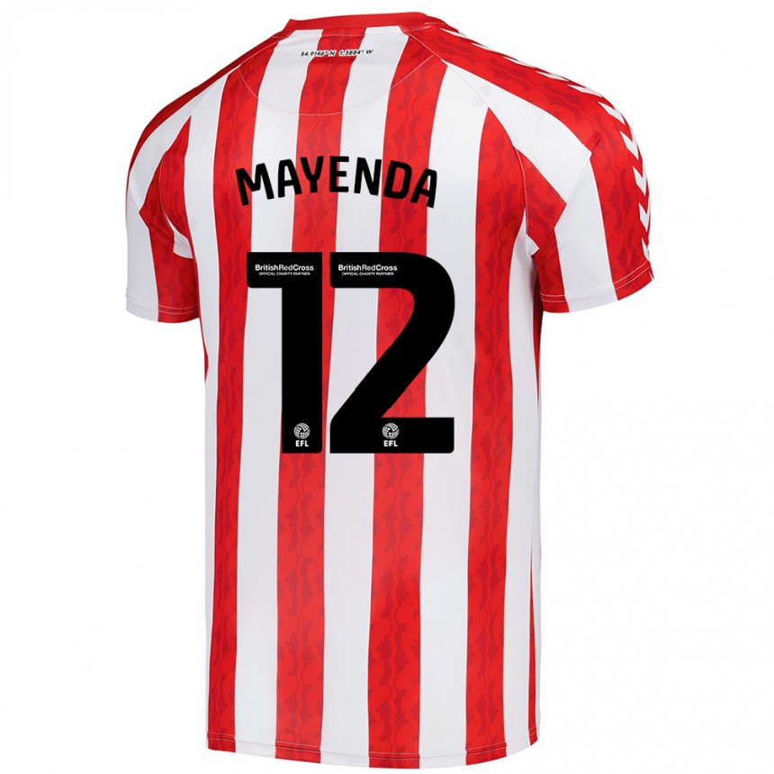 Men Football Eliezer Mayenda #12 Red White Home Jersey 2024/25 T-Shirt Canada