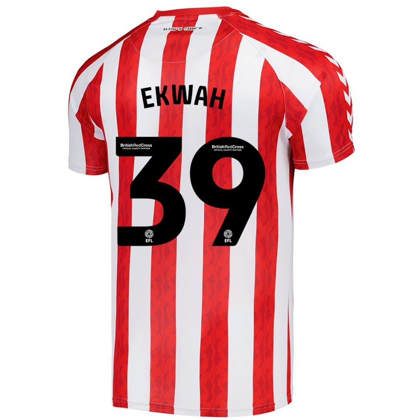 Homme Football Maillot Pierre Ekwah #39 Rouge Blanc Tenues Domicile 2024/25 Canada