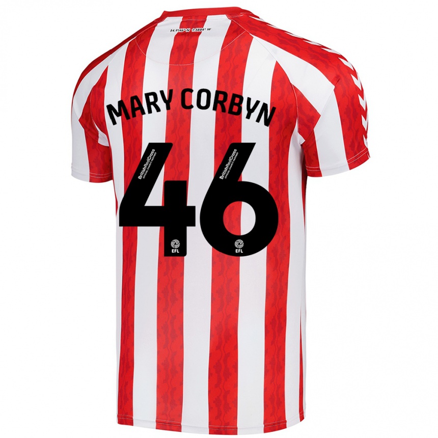 Men Football Mary Corbyn #46 Red White Home Jersey 2024/25 T-Shirt Canada