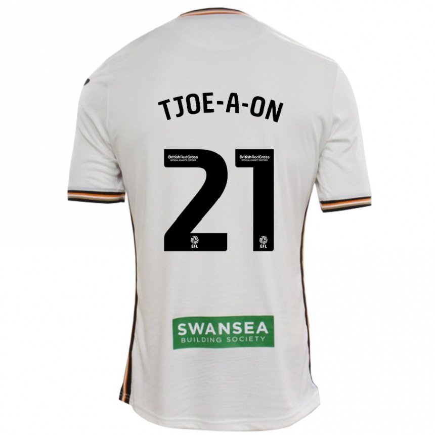 Men Football Nathan Tjoe-A-On #21 White Home Jersey 2024/25 T-Shirt Canada