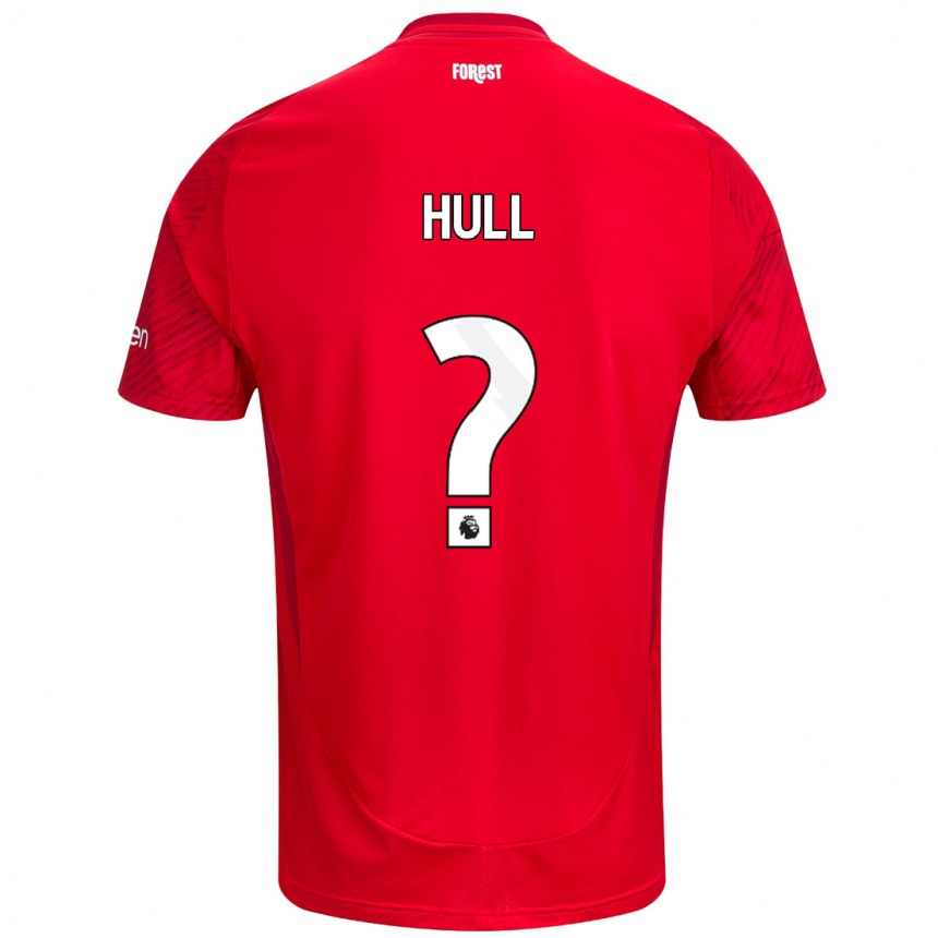 Men Football Ethan Hull #0 Red White Home Jersey 2024/25 T-Shirt Canada