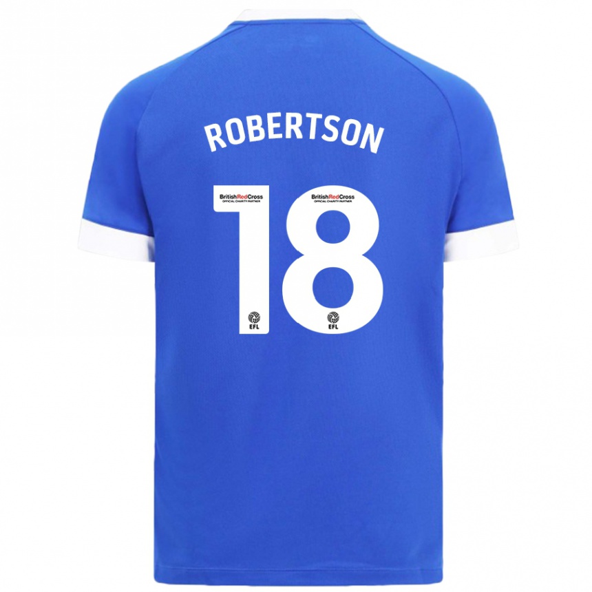 Homme Football Maillot Alex Robertson #18 Bleu Ciel Tenues Domicile 2024/25 Canada