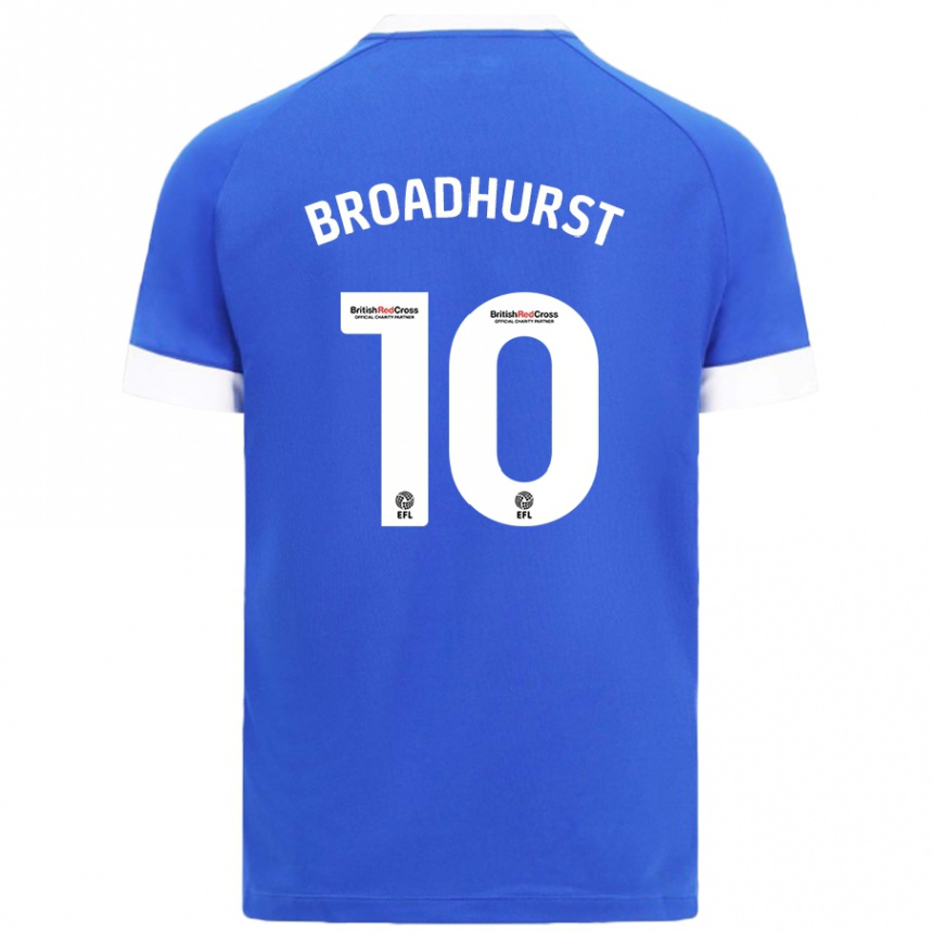 Men Football Danielle Broadhurst #10 Sky Blue Home Jersey 2024/25 T-Shirt Canada