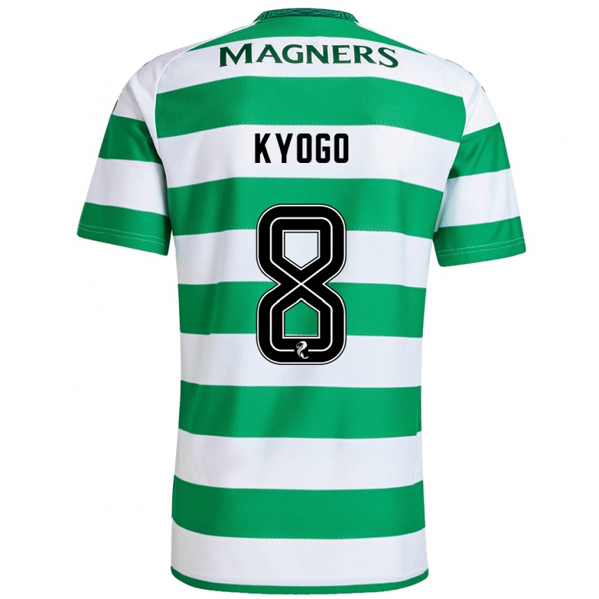 Men Football Kyogo Furuhashi #8 Green White Home Jersey 2024/25 T-Shirt Canada