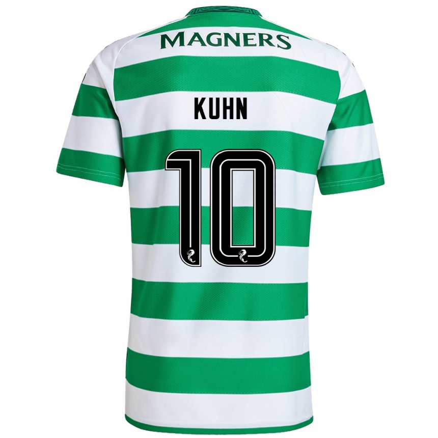 Men Football Nicolas Kühn #10 Green White Home Jersey 2024/25 T-Shirt Canada