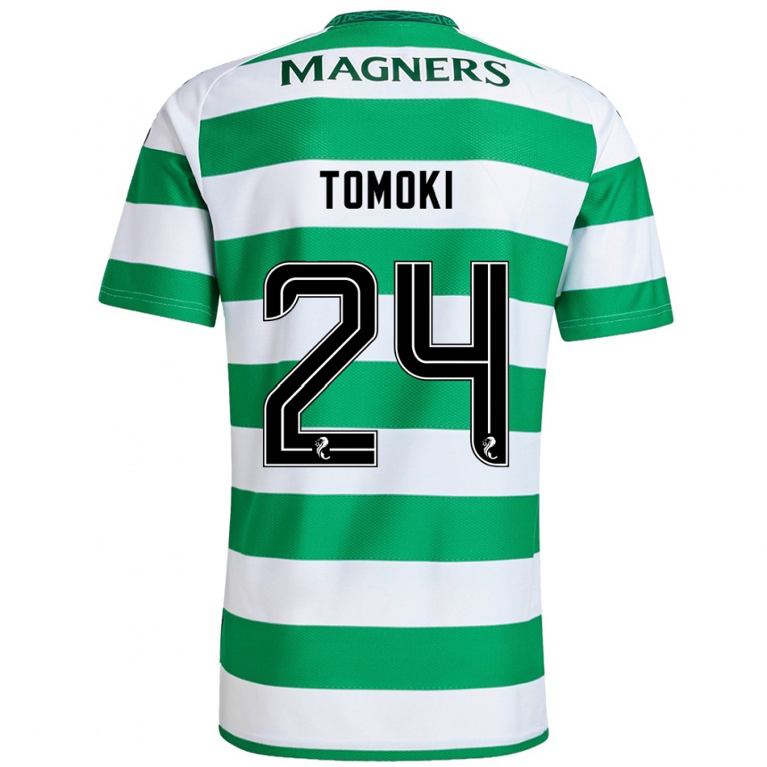 Homme Football Maillot Tomoki Iwata #24 Vert Blanc Tenues Domicile 2024/25 Canada