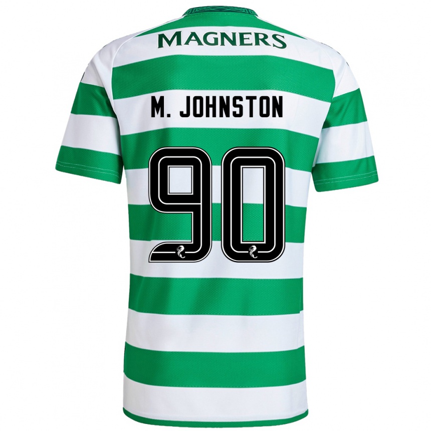 Men Football Mikey Johnston #90 Green White Home Jersey 2024/25 T-Shirt Canada