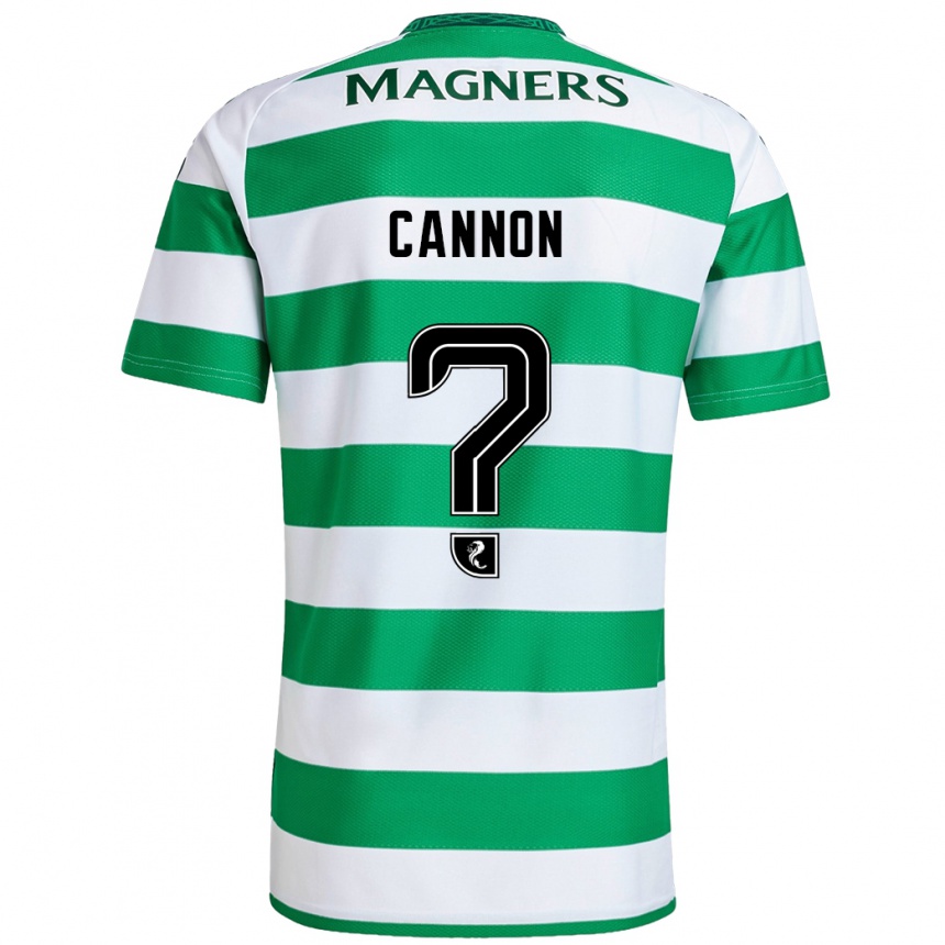 Men Football Aidan Cannon #0 Green White Home Jersey 2024/25 T-Shirt Canada