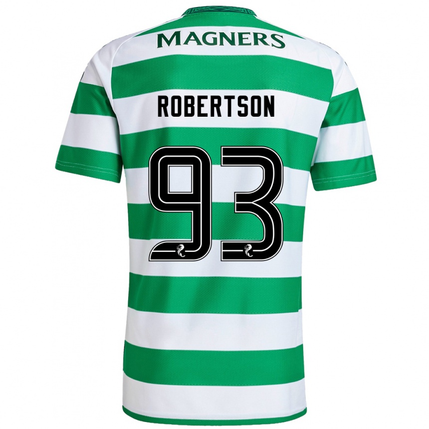 Men Football Mitchell Robertson #93 Green White Home Jersey 2024/25 T-Shirt Canada