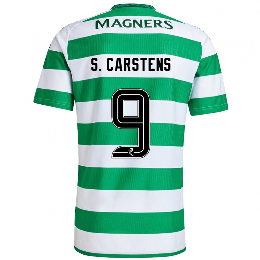 Men Football Signe Carstens #9 Green White Home Jersey 2024/25 T-Shirt Canada