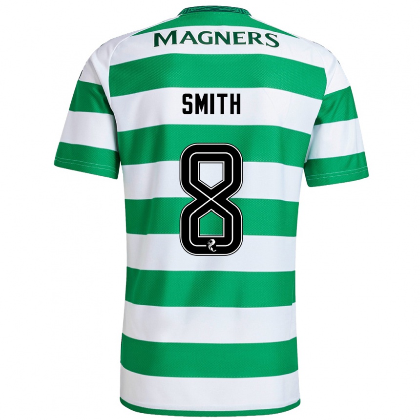 Men Football Jenny Smith #8 Green White Home Jersey 2024/25 T-Shirt Canada