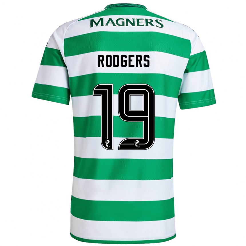 Men Football Lisa Rodgers #19 Green White Home Jersey 2024/25 T-Shirt Canada