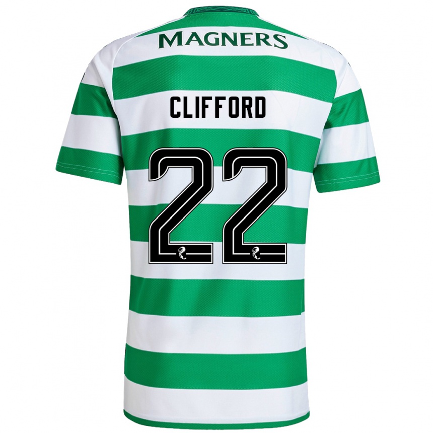 Men Football Lucy Ashworth-Clifford #22 Green White Home Jersey 2024/25 T-Shirt Canada