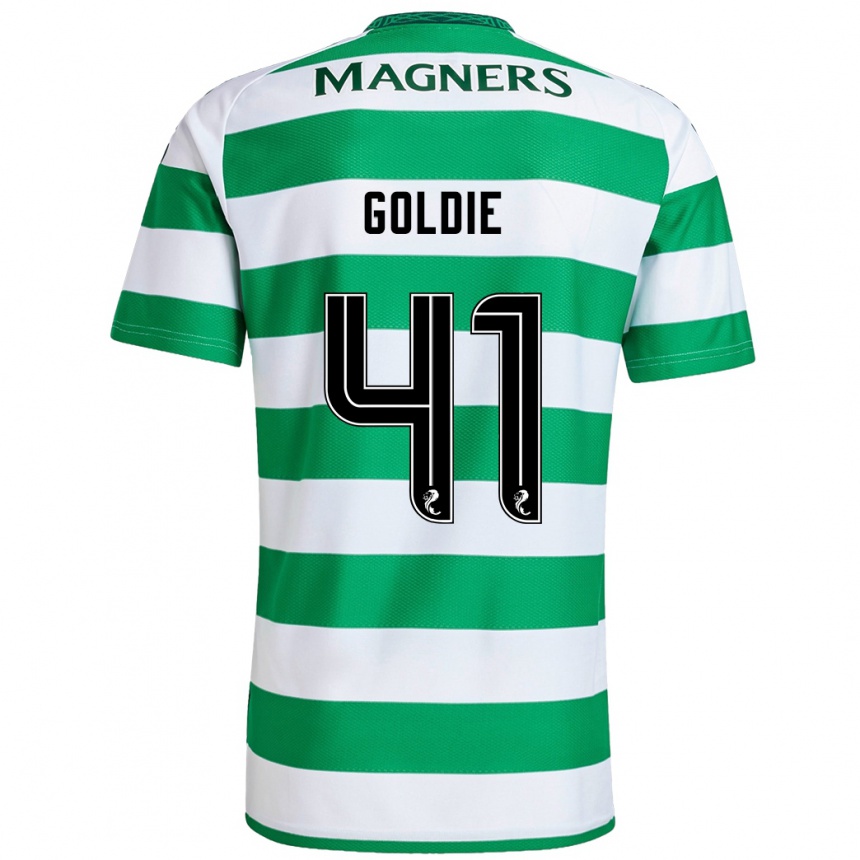 Men Football Clare Goldie #41 Green White Home Jersey 2024/25 T-Shirt Canada