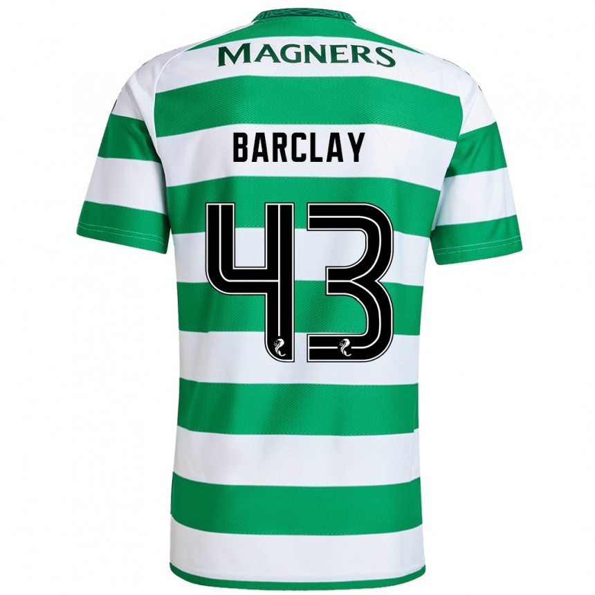 Men Football Lucy Barclay #43 Green White Home Jersey 2024/25 T-Shirt Canada