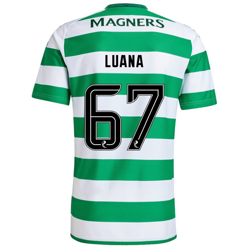 Men Football Luana Muñoz #67 Green White Home Jersey 2024/25 T-Shirt Canada