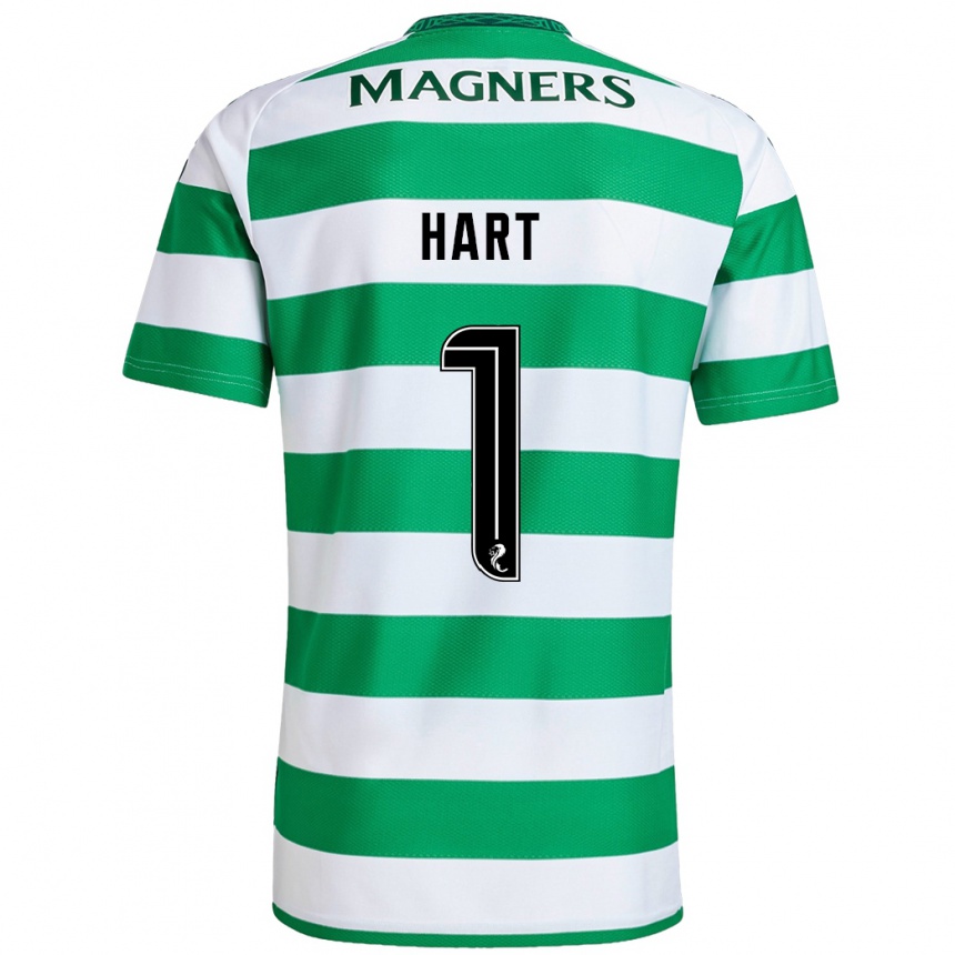 Men Football Joe Hart #1 Green White Home Jersey 2024/25 T-Shirt Canada