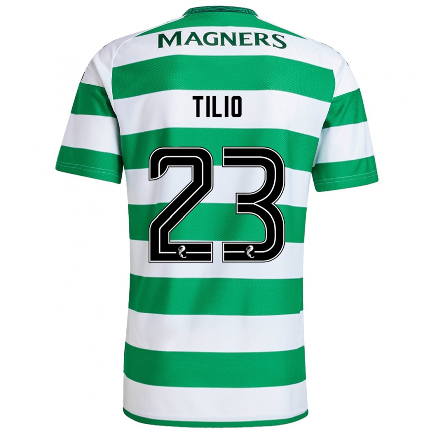 Men Football Marco Tilio #23 Green White Home Jersey 2024/25 T-Shirt Canada