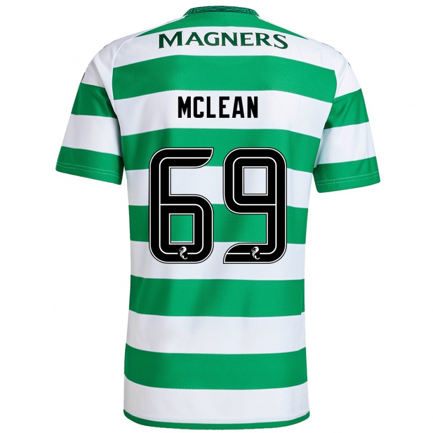 Men Football Kai Mclean #69 Green White Home Jersey 2024/25 T-Shirt Canada