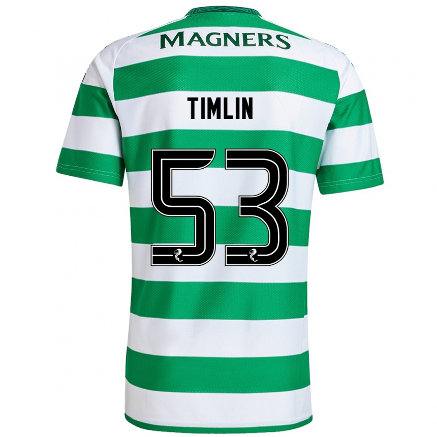 Men Football Sophie Timlin #53 Green White Home Jersey 2024/25 T-Shirt Canada