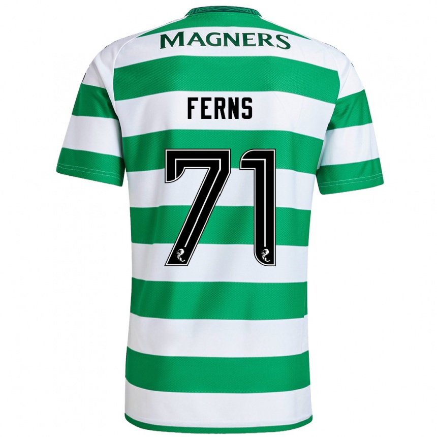 Men Football Abbie Ferns #71 Green White Home Jersey 2024/25 T-Shirt Canada