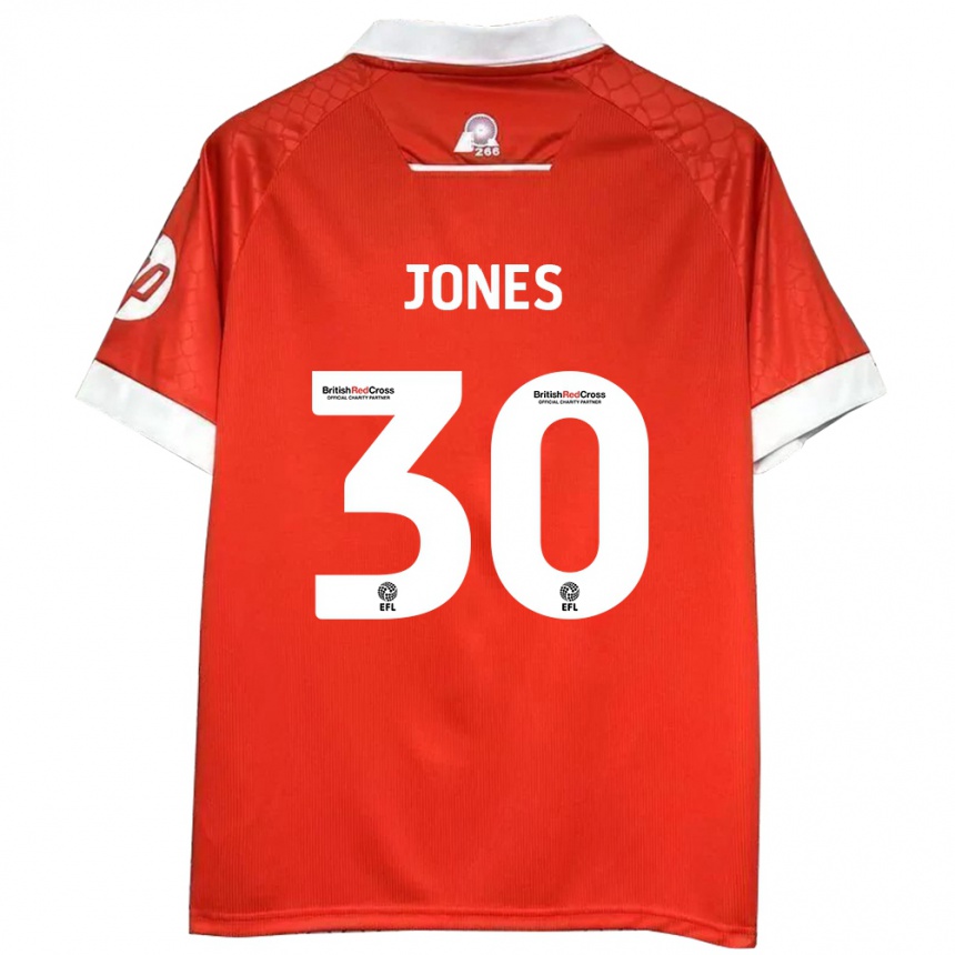 Homme Football Maillot James Jones #30 Rouge Blanc Tenues Domicile 2024/25 Canada