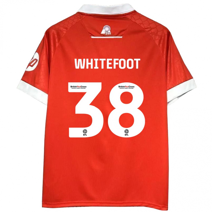 Homme Football Maillot Lily Whitefoot #38 Rouge Blanc Tenues Domicile 2024/25 Canada