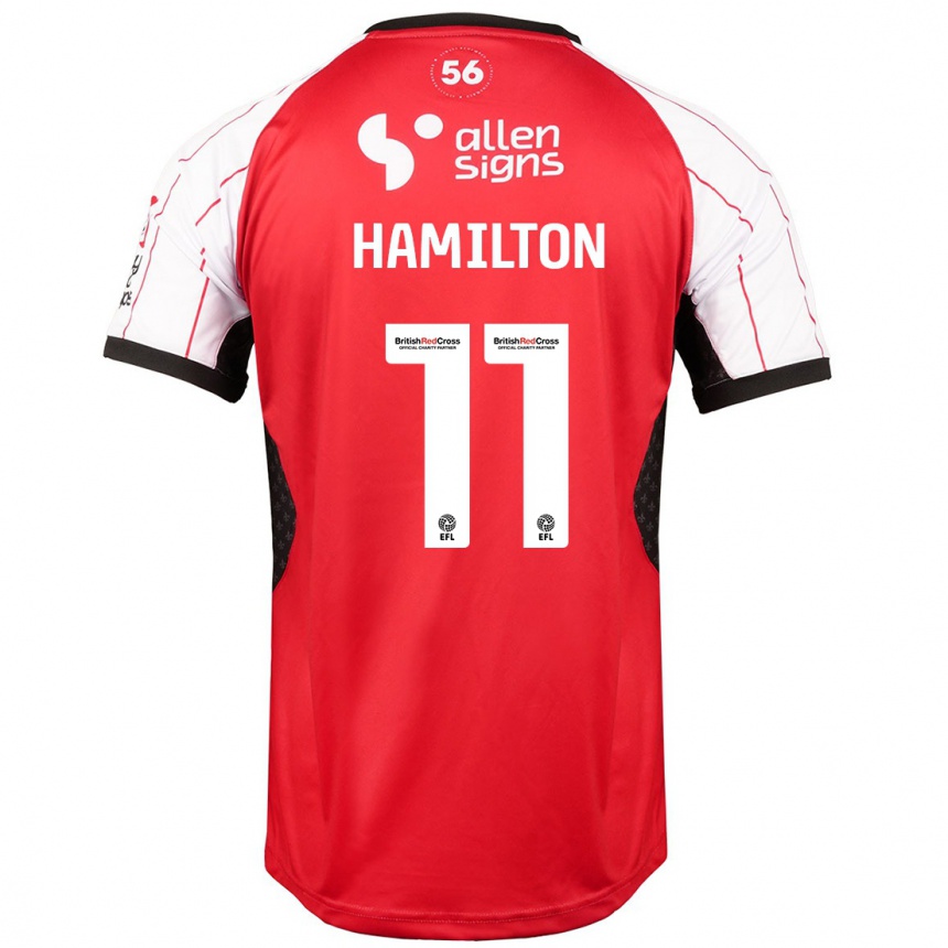 Homme Football Maillot Ethan Hamilton #11 Blanc Tenues Domicile 2024/25 Canada