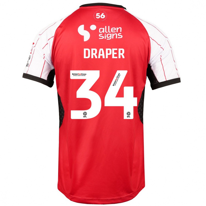 Homme Football Maillot Freddie Draper #34 Blanc Tenues Domicile 2024/25 Canada