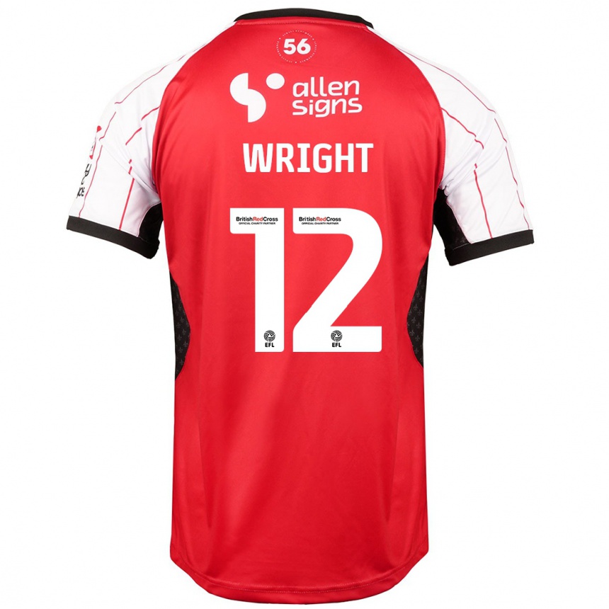 Men Football Jordan Wright #12 White Home Jersey 2024/25 T-Shirt Canada