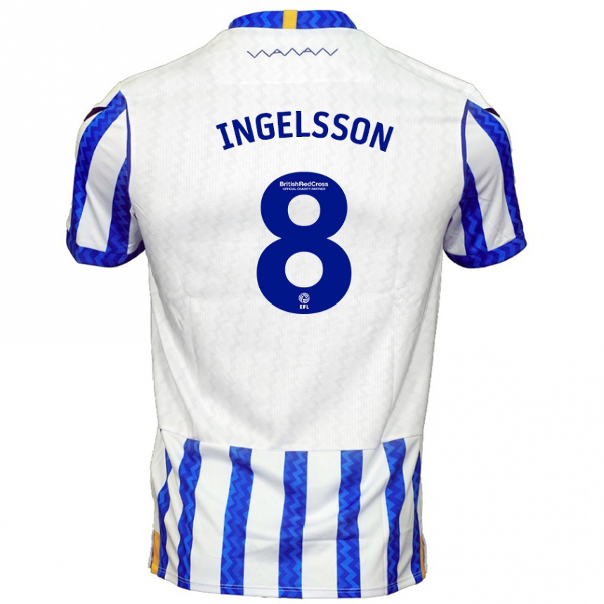 Men Football Svante Ingelsson #8 Blue White Home Jersey 2024/25 T-Shirt Canada