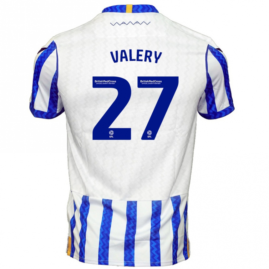 Homme Football Maillot Yan Valery #27 Bleu Blanc Tenues Domicile 2024/25 Canada