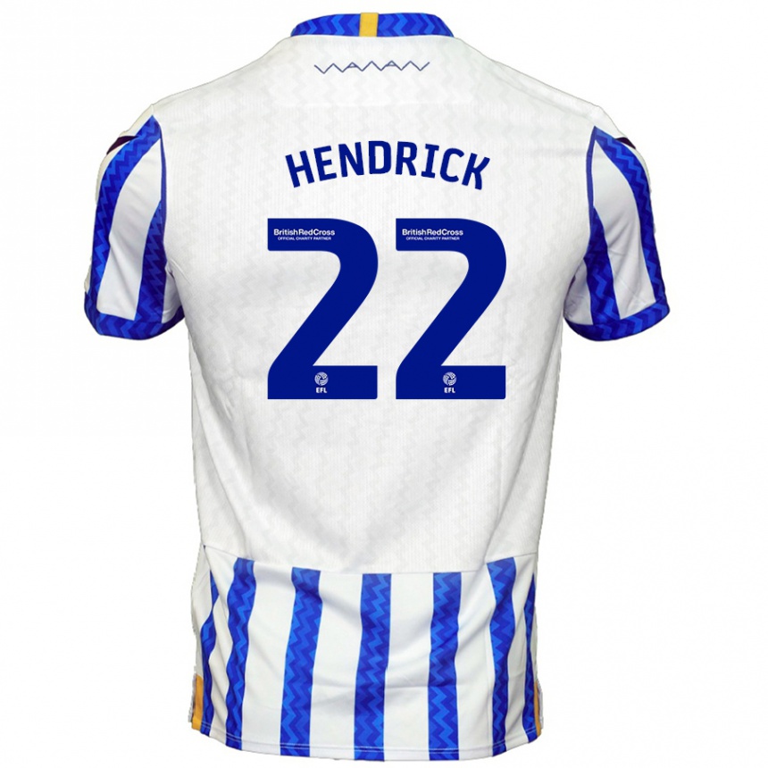 Homme Football Maillot Jeff Hendrick #22 Bleu Blanc Tenues Domicile 2024/25 Canada