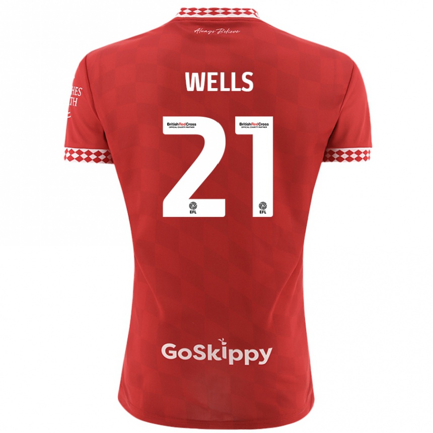 Homme Football Maillot Nahki Wells #21 Rouge Tenues Domicile 2024/25 Canada