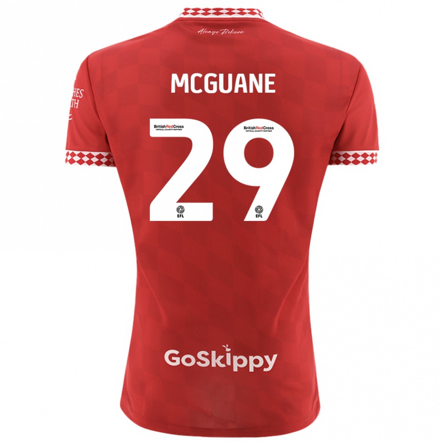 Men Football Marcus Mcguane #29 Red Home Jersey 2024/25 T-Shirt Canada