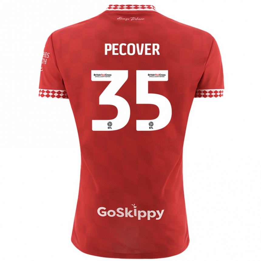 Men Football Leo Pecover #35 Red Home Jersey 2024/25 T-Shirt Canada