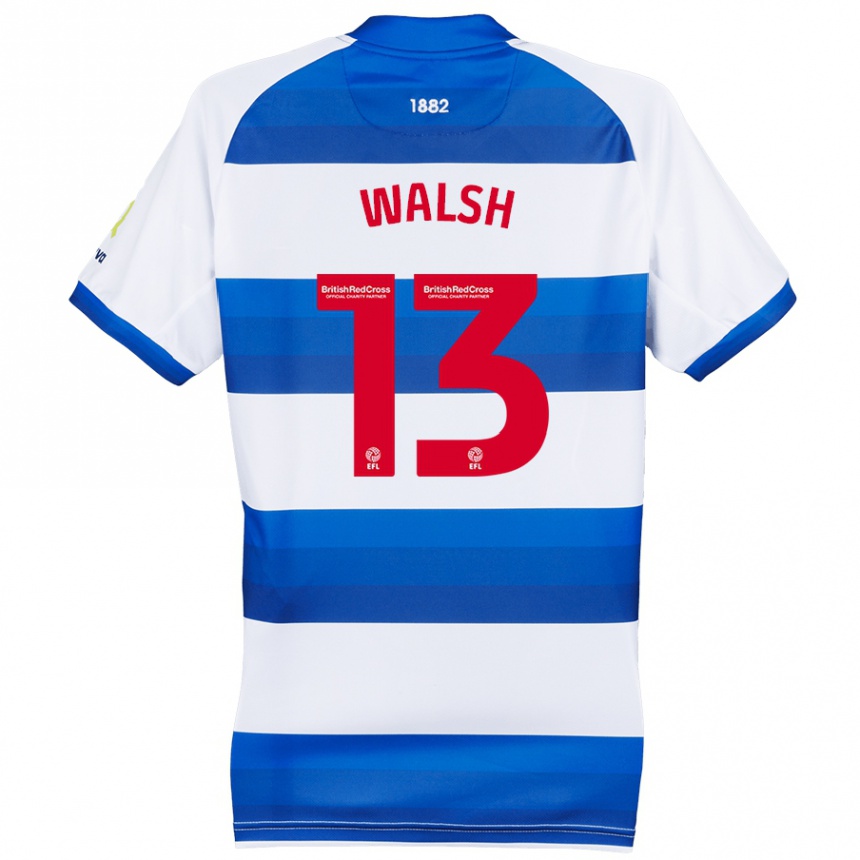 Homme Football Maillot Joe Walsh #13 Blanc Bleu Tenues Domicile 2024/25 Canada