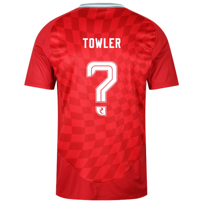 Men Football Evan Towler #0 Red Home Jersey 2024/25 T-Shirt Canada