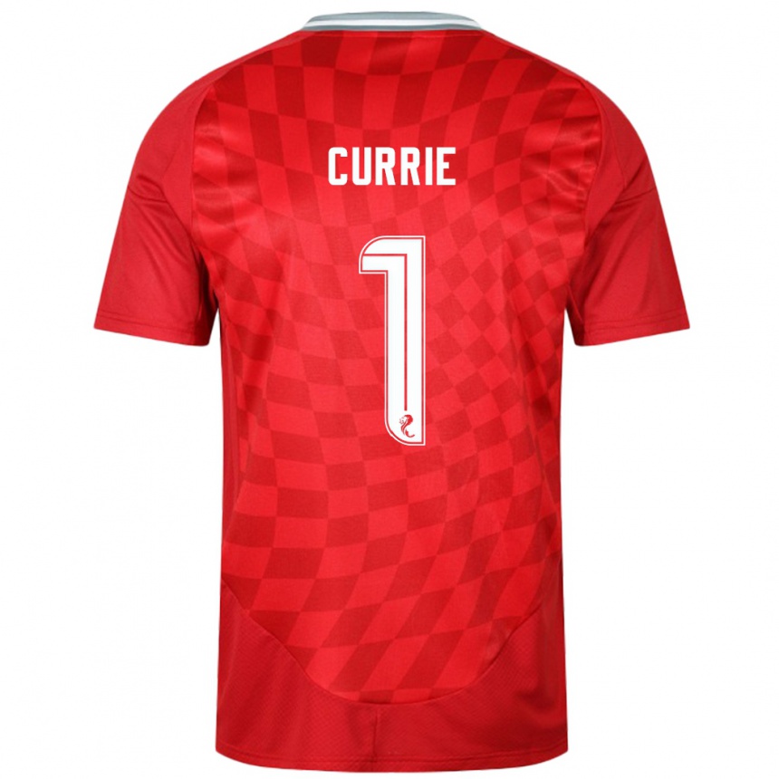 Men Football Jennifer Currie #1 Red Home Jersey 2024/25 T-Shirt Canada