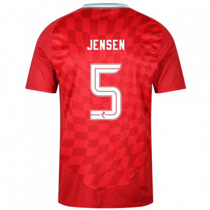 Homme Football Maillot Richard Jensen #5 Rouge Tenues Domicile 2024/25 Canada