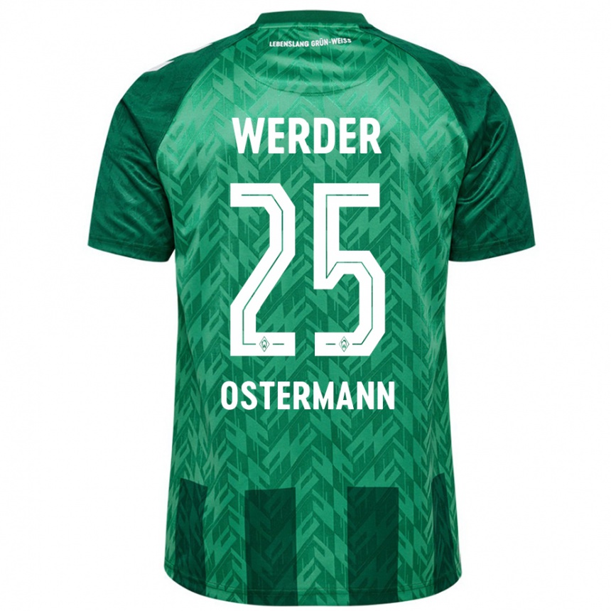 Men Football Ben Ostermann #25 Green Home Jersey 2024/25 T-Shirt Canada