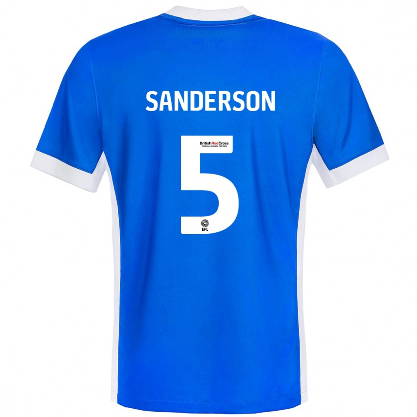 Men Football Dion Sanderson #5 Blue White Home Jersey 2024/25 T-Shirt Canada