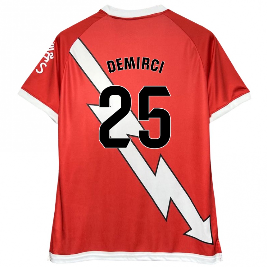 Homme Football Maillot Mert Demirci #25 Blanc Rouge Tenues Domicile 2024/25 Canada