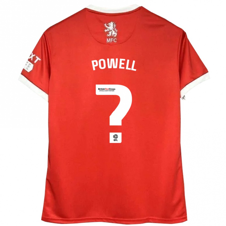 Men Football Rio Patterson-Powell #0 Red White Home Jersey 2024/25 T-Shirt Canada