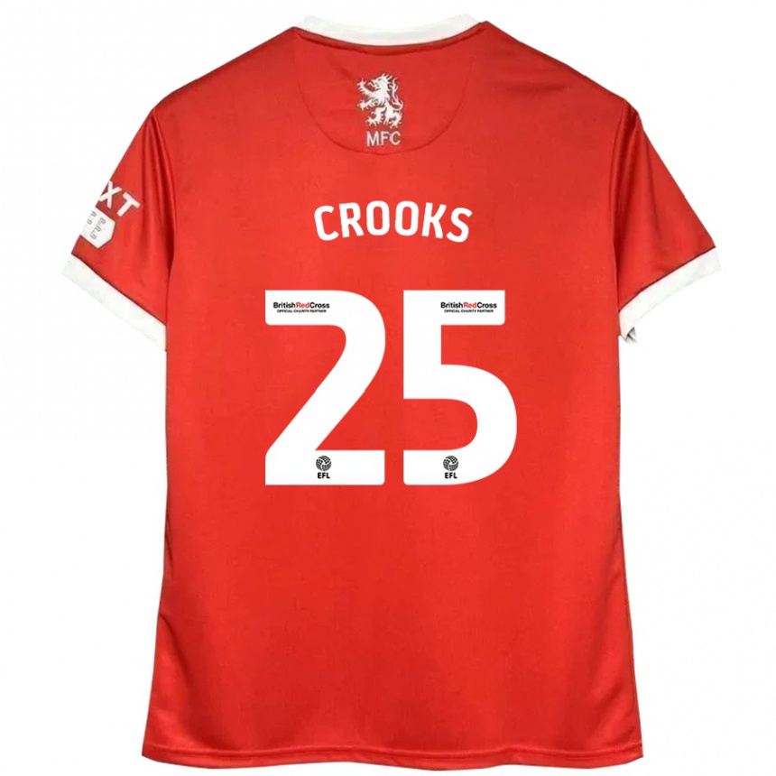 Homme Football Maillot Matt Crooks #25 Rouge Blanc Tenues Domicile 2024/25 Canada