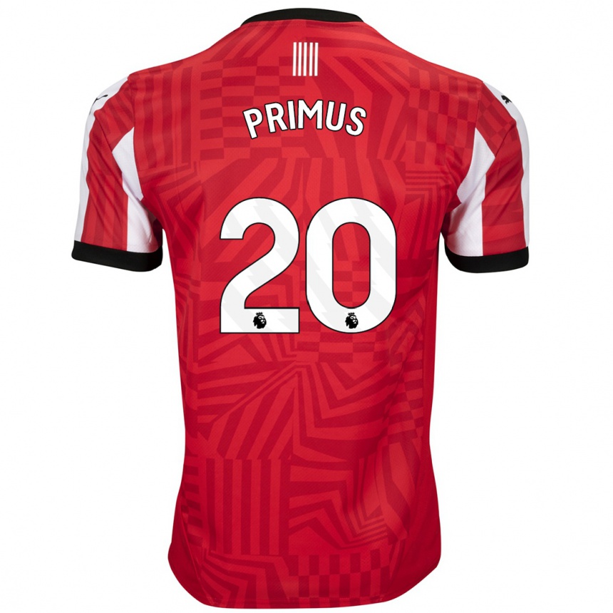 Men Football Atlanta Primus #20 Red White Home Jersey 2024/25 T-Shirt Canada