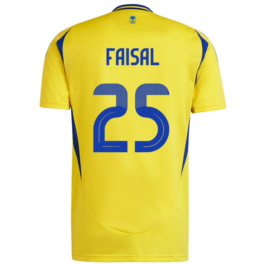 Men Football Samira Faisal #25 Yellow Blue Home Jersey 2024/25 T-Shirt Canada