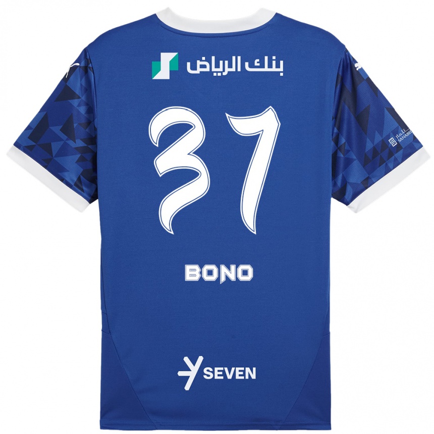 Homme Football Maillot Bono #37 Bleu Foncé Blanc Tenues Domicile 2024/25 Canada